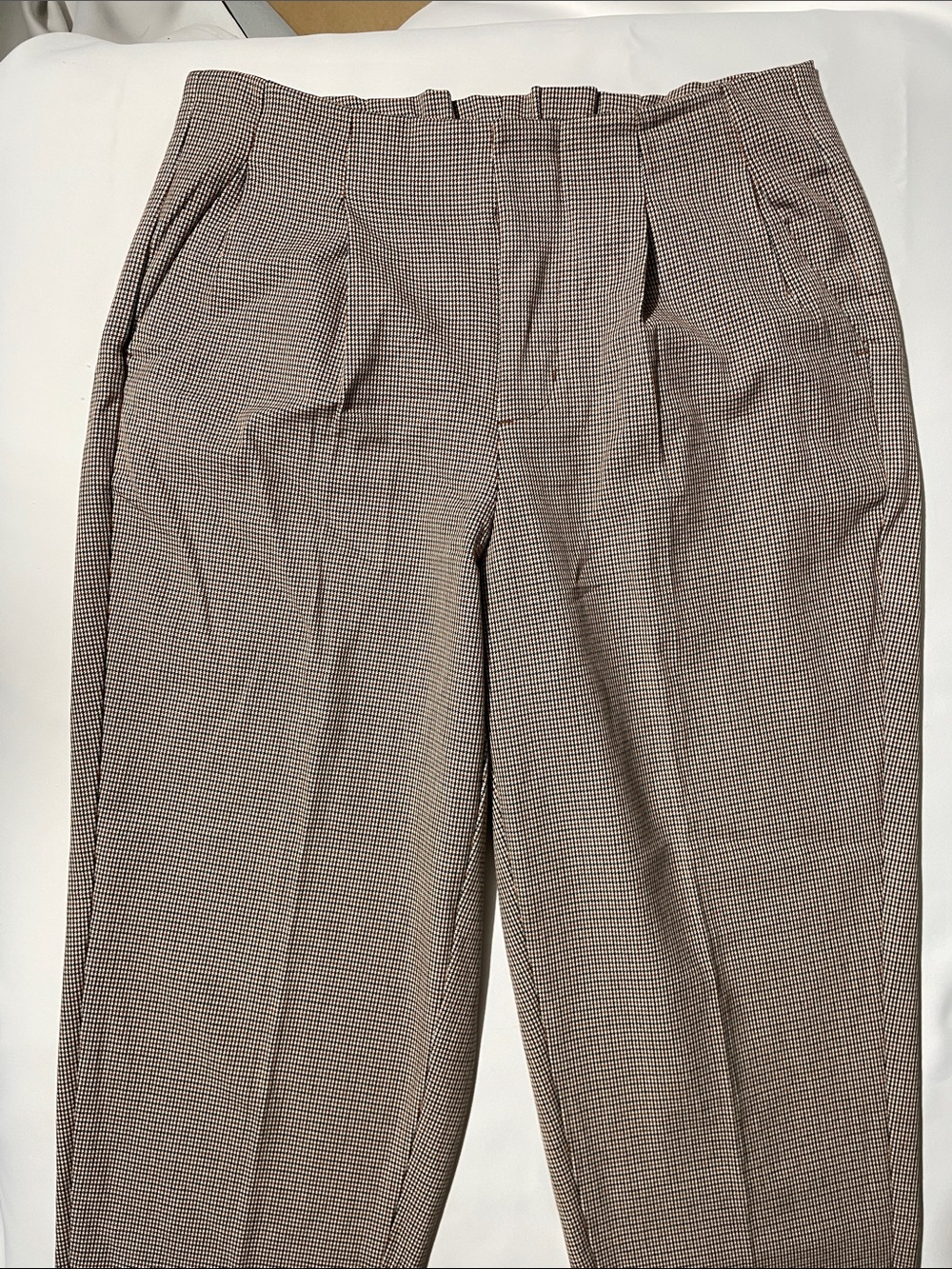 Classic Women’s Tapered Pants in Brown Check